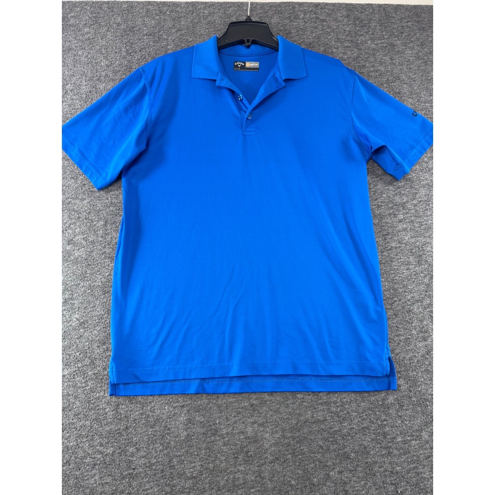 Callaway Opti-Dri Mens Blue Short Sleeve Golf Polo Shirt Medium